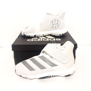 Adidas Harden 3J Kids' Basketball Sneakers Shoe size 4.5! EF3599 White Black NEW